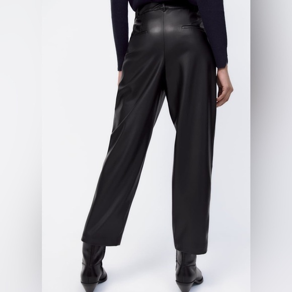 Zara Black Straight Leg Pants - Picture 4 of 7